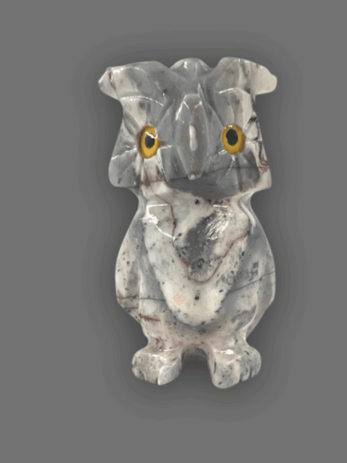 Búho de piedra semipreciosa