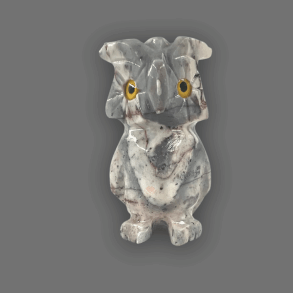 Búho de piedra semipreciosa