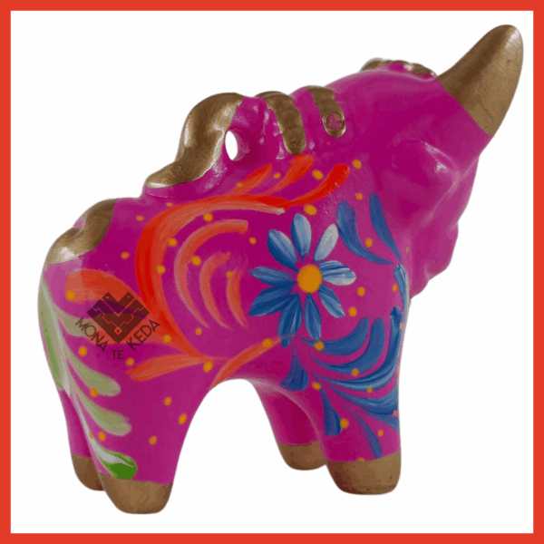 85-5.png Torito de Pucará "Rosa Andina" (Tamaño 2)