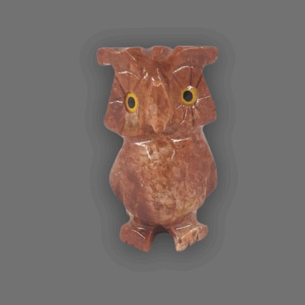 Búho de piedra semipreciosa