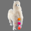 Llama Andina con Pompones Multicolores (Tamaño 4)