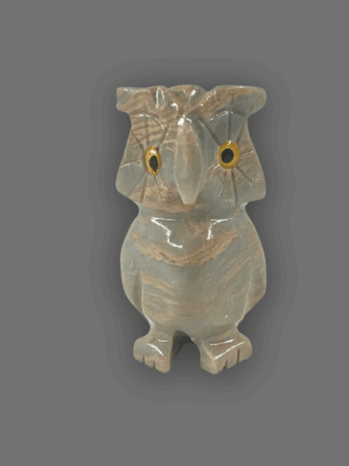 Búho de piedra semipreciosa
