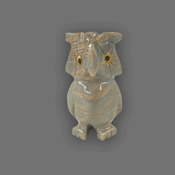Búho de piedra semipreciosa