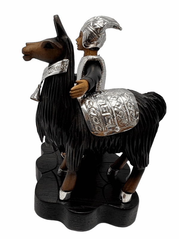 CAMPESINO CON LLAMA DE PLATA